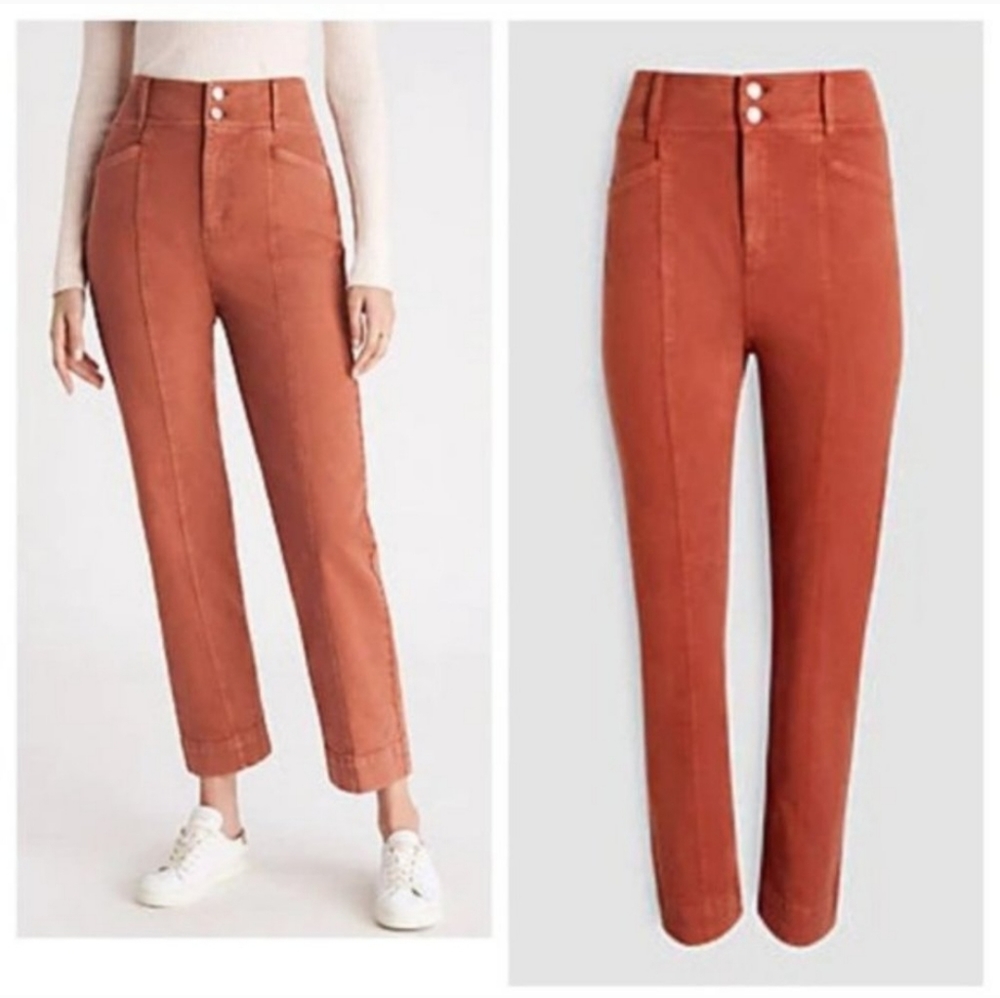 Ann Taylor The Straight High Rise Jeans in Cinnamon Clove 8